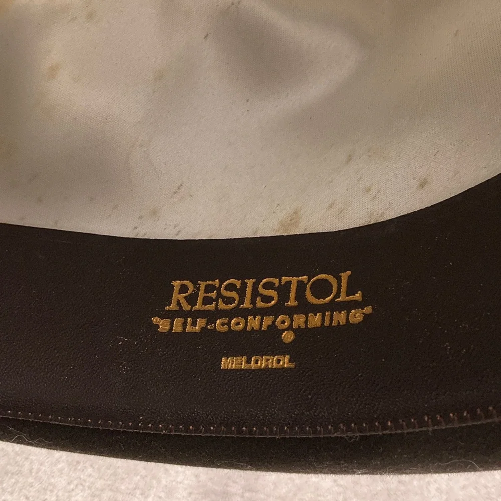 WL Strain Hat Mens 6 7/8‎ Brown Melorol Resistol 990 Self Conforming Fedora VTG
